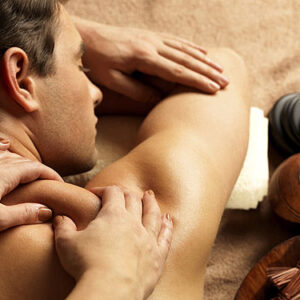 Man receiving a massage