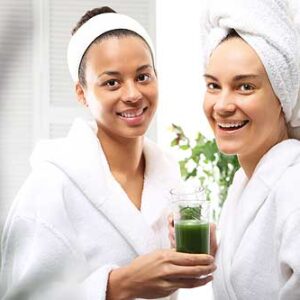 Two women at the spa