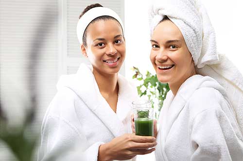 Two women at the spa