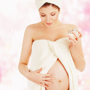 pregnant woman at the spa